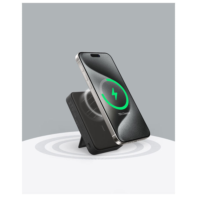 Anker 633 MagGo power bank magnetico wireless, 10000 mAh, compatibile MagSafe, ricarica rapida 15W, USB-C, nero