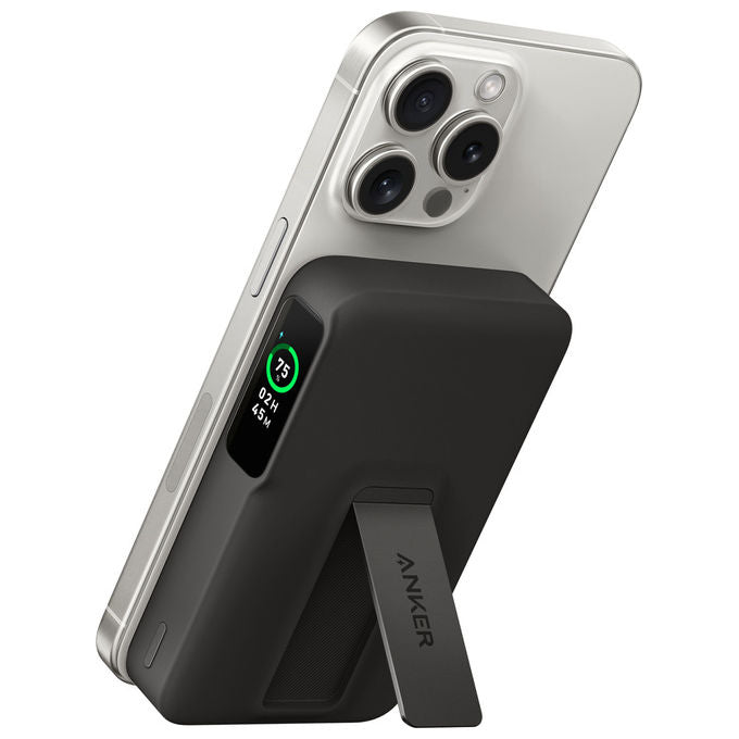 Anker 633 MagGo power bank magnetico wireless, 10000 mAh, compatibile MagSafe, ricarica rapida 15W, USB-C, nero