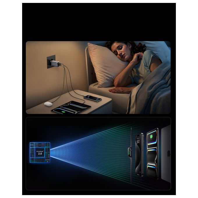 Anker caricabatterie Prime 100w GaN, 2 porte USB-C, 1 porta USB-A, ricarica rapida, 3 dispositivi, spina pieghevole, nero
