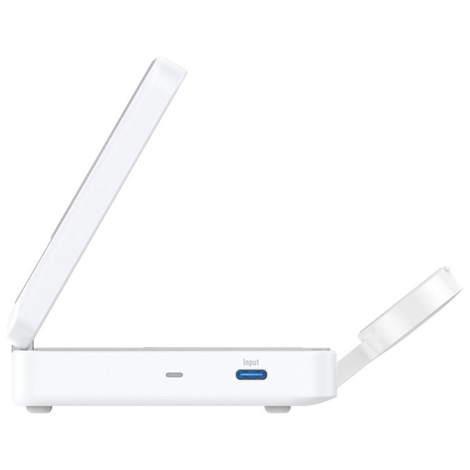 Anker B2557321 MagGo Caricabatterie Wireless 3 in 1 Pieghevole Qi2 15W iPhone Apple Watch AirPods colore Bianco