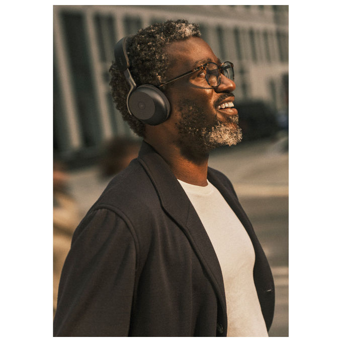 Jabra Evolve3 75, cuffie wireless over-ear, ANC, Bluetooth 5.3, 6 microfoni, 45h autonomia, USB tipo-A, certificato Microsoft Teams, nero