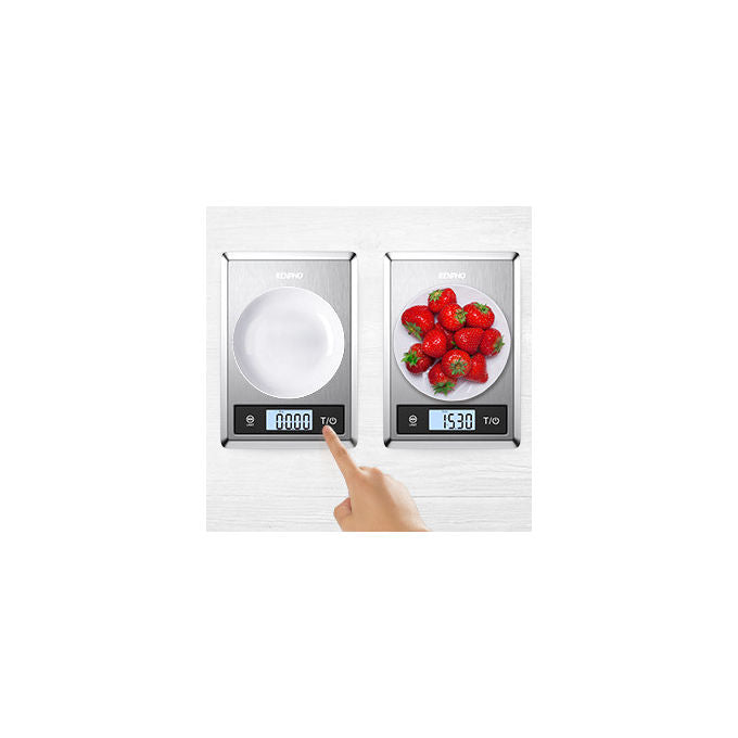 Renpho Calibra 1, bilancia da cucina smart, bluetooth, analisi nutrizionale, contacalorie, acciaio inox, 5 kg