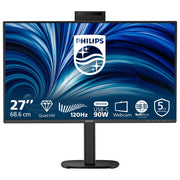 Philips monitor 27 pollici QHD IPS 2560x1440, 120 Hz, USB-C 90W, webcam pop-up Windows Hello, hub USB, ethernet, 27B2U3601H-00