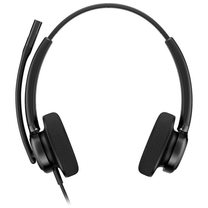 HP Poly cuffie stereo cablate Mission 425 USB, microfono integrato, nero, compatibile Windows, macOS, ChromeOS, Android, iOS