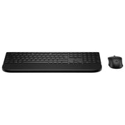 HP set tastiera e mouse 585C, wireless dual-mode, multi-dispositivo, poggiapolsi magnetico, tasti silenziosi, layout italiano, nero