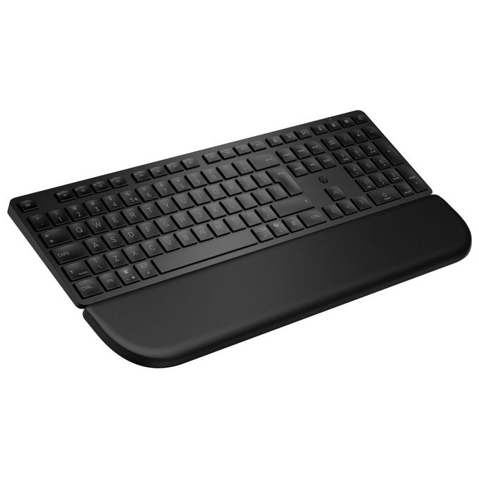 HP tastiera multi-dispositivo 585K, dual-mode, poggiapolsi magnetico, tasti silenziosi, wireless bluetooth, layout italiano, nero