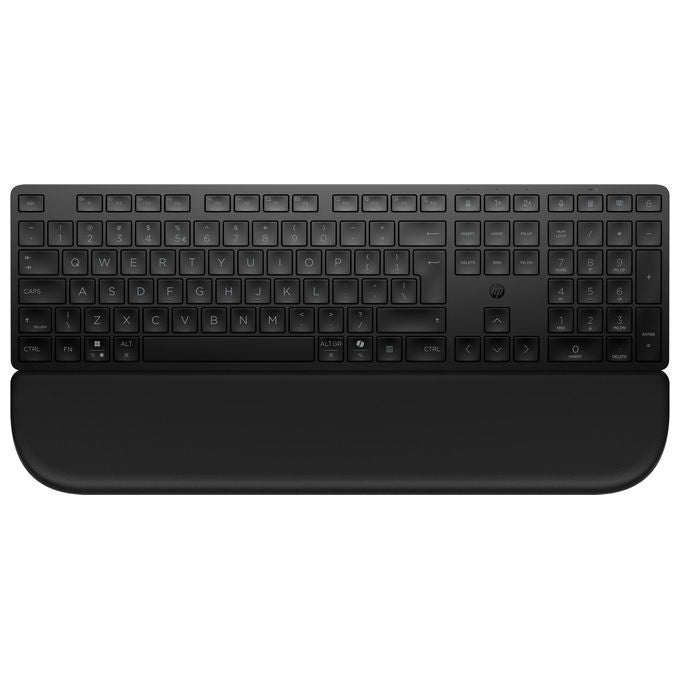 HP tastiera multi-dispositivo 585K, dual-mode, poggiapolsi magnetico, tasti silenziosi, wireless bluetooth, layout italiano, nero