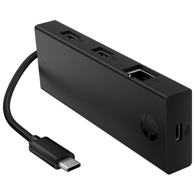 HP hub USB-C portatile, compatto, compatibile Windows, macOS, ChromeOS, Android, iPadOS