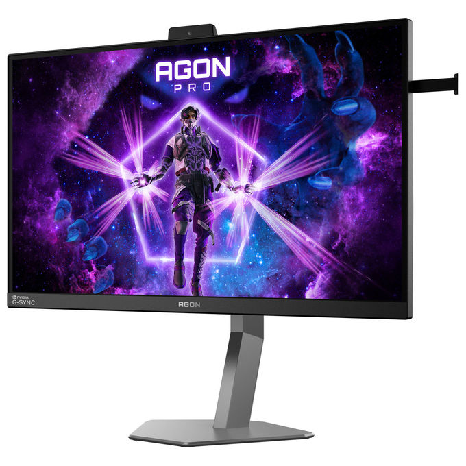 AOC monitor gaming 27 pollici, AGON PRO AG276QSG2, Fast IPS QHD 2560x1440, 360Hz, 1ms GtG, Nvidia G-Sync, HDR10, nero