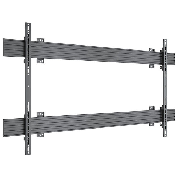 Multibrackets staffa fissa da parete per display, vesa fino a 1600x900 mm, portata 150 kg, nero, alluminio e acciaio, MB1007