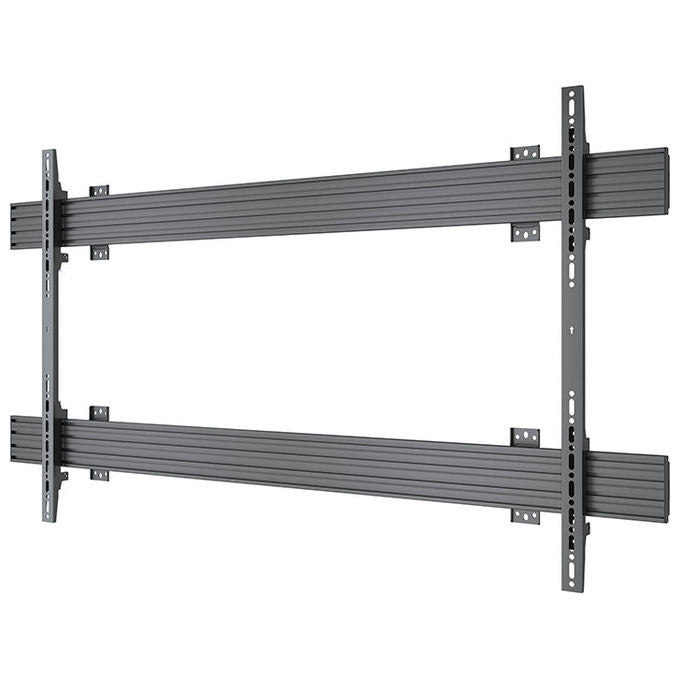 Multibrackets staffa fissa da parete per display, vesa fino a 1600x900 mm, portata 150 kg, nero, alluminio e acciaio, MB1007
