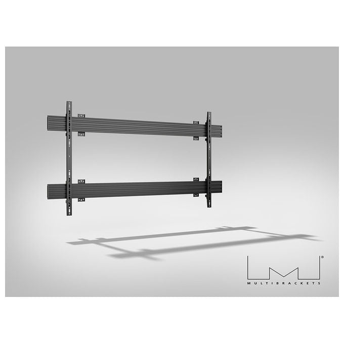 Multibrackets staffa fissa da parete per display, vesa fino a 1600x900 mm, portata 150 kg, nero, alluminio e acciaio, MB1007