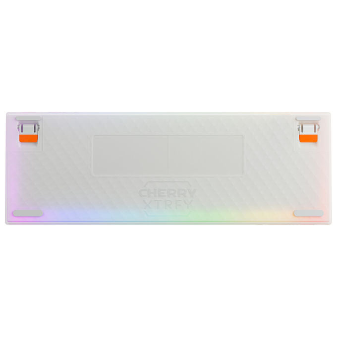 Cherry K5 Pro TMR Compact, tastiera gaming meccanica, layout Qwertz 65%, switch magnetico RGB, 8000 Hz, arancione bianco
