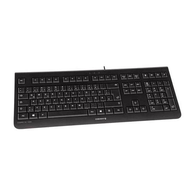 Cherry KC 1000, tastiera cablata full size, USB, QWERTY spagnolo, tasti silenziosi, tastierino numerico, nero