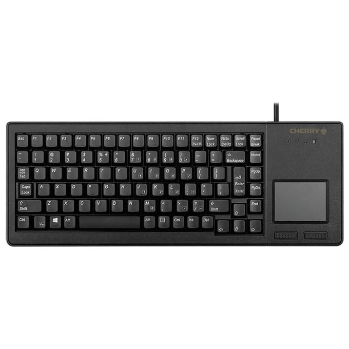 Cherry tastiera compatta con touchpad, G84-5500, interruttori meccanici ML, con cavo USB, layout nordico, nero