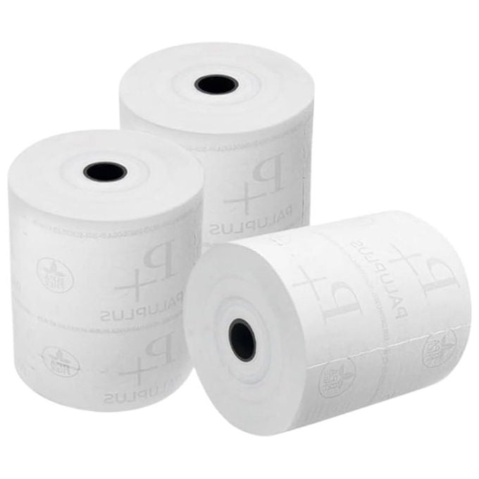 Rotoli termici per cassa 80x70mm, White Box TH243, confezione da 20, privi di BPA, 58 gsm, per POS e registratori di cassa