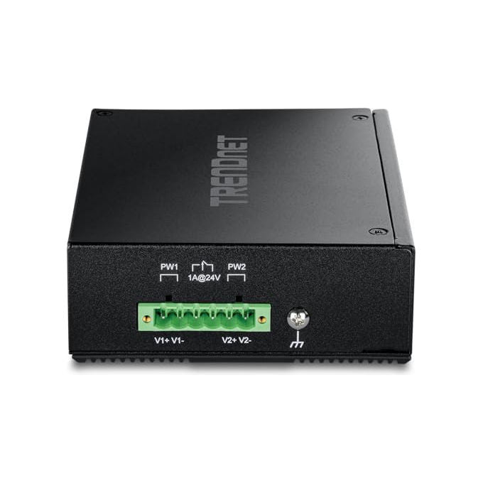 Trendnet TI-PG80B switch industriale Gigabit PoE+ 8 porte, guida DIN, 200W budget, IP30, -40 75°C