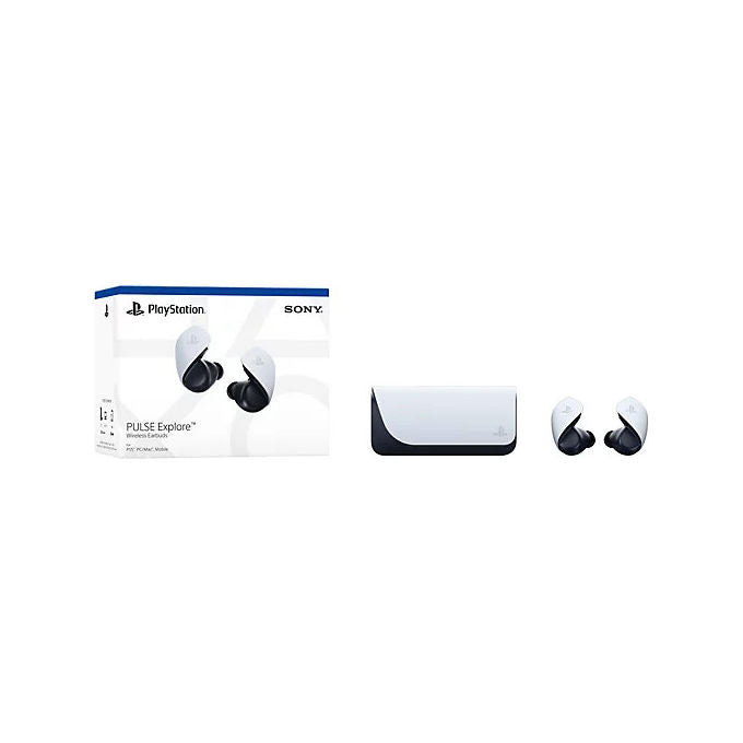 Sony PULSE Explore, auricolari wireless gaming in-ear, Bluetooth, ANC, audio 3D, microfono IA, PS5 PC Mac, nero bianco