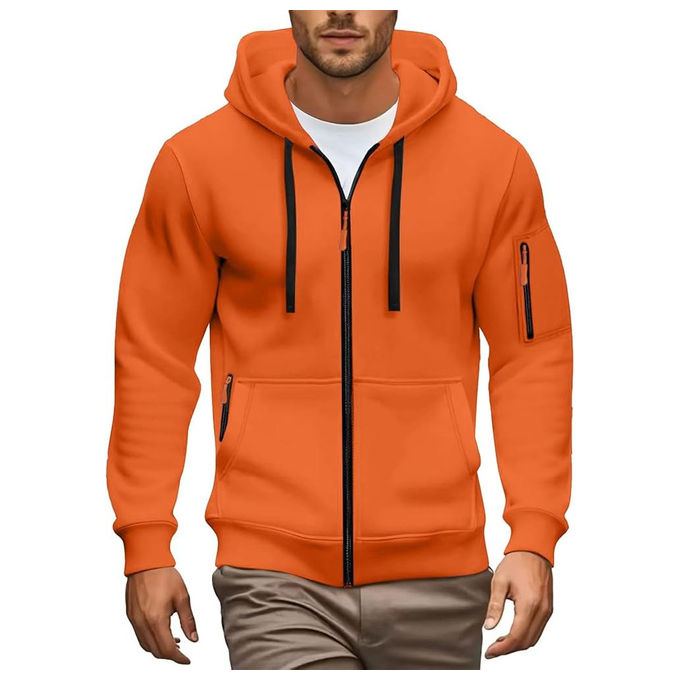 Felpa con cerniera GameTekk, uomo, arancione, taglia XL, merchandising gaming