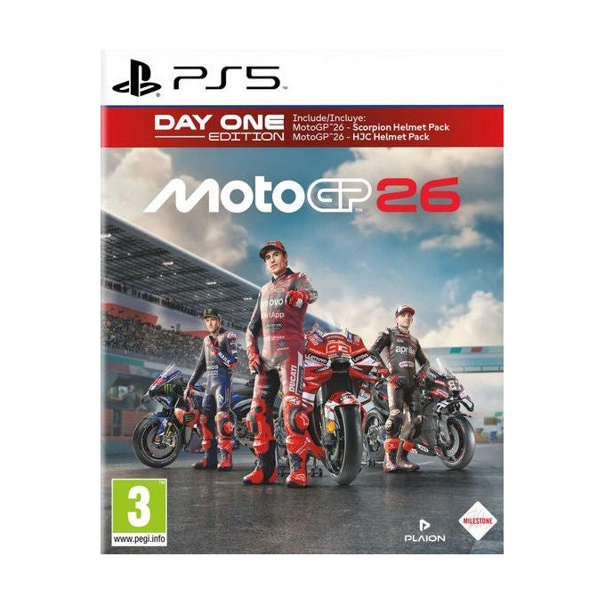 Milestone MotoGP 26, Day One Edition, gioco per PlayStation 5, campionato ufficiale 2026, fisica rinnovata, modalita' carriera, multiplayer online