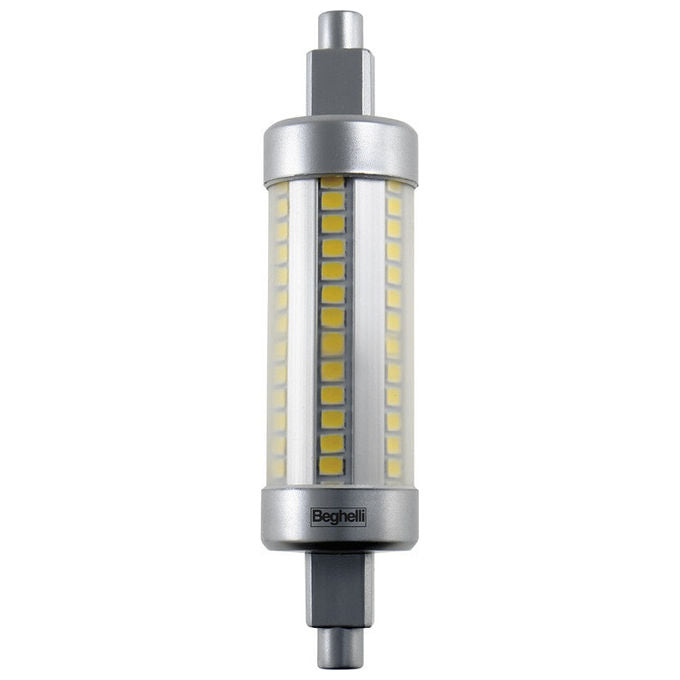 Beghelli lampadina LED filamento R7s 78mm, 5W, 700 lumen, luce neutra 4000K, attacco R7s, 360°, durata 15000 ore