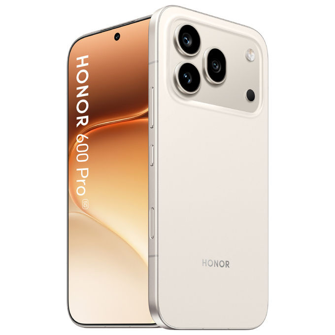 Honor 600 Pro smartphone 5G, 6.57'' AMOLED 120Hz, Snapdragon 8 Elite, 12 GB RAM, 512 GB, 200 MP, 6400 mAh, oro