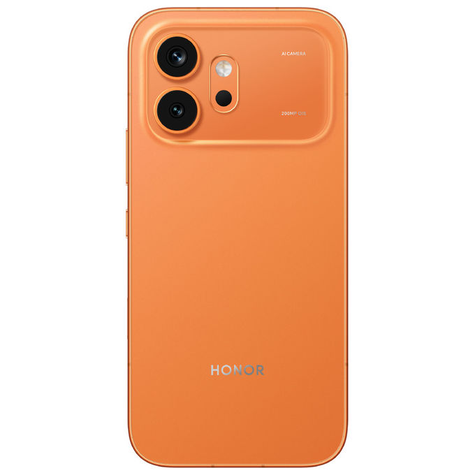 Honor 600 smartphone 5G, 6.57'' AMOLED 120Hz, 200 MP, 8 GB RAM, 512 GB, batteria 6400 mAh, IP68, arancione
