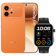 Honor 600 smartphone, 6.57'' AMOLED 120Hz, Snapdragon 7 Gen 4, 8 GB RAM, 256 GB, 200 MP, 5G, 6400 mAh, arancione