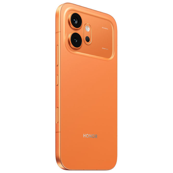 Honor 600 smartphone, 6.57'' AMOLED 120Hz, Snapdragon 7 Gen 4, 8 GB RAM, 256 GB, 200 MP, 5G, 6400 mAh, arancione