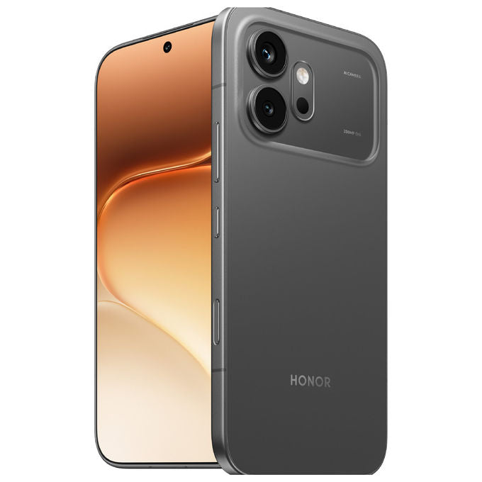 Honor 600 smartphone 5G, 6.57'' AMOLED 120Hz, Snapdragon 7 Gen 4, 8 GB RAM, 256 GB, 200 MP, batteria 6400 mAh, IP68, nero