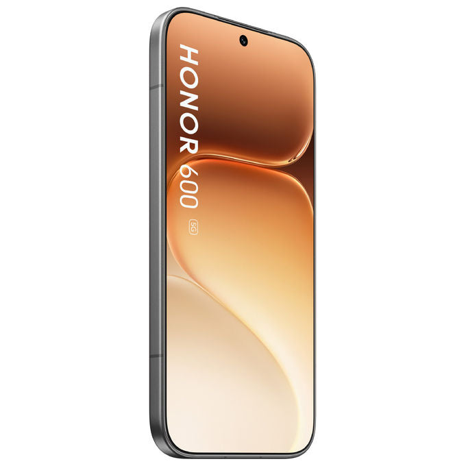 Honor 600 smartphone 5G, 6.57'' AMOLED 120Hz, Snapdragon 7 Gen 4, 8 GB RAM, 256 GB, 200 MP, batteria 6400 mAh, IP68, nero