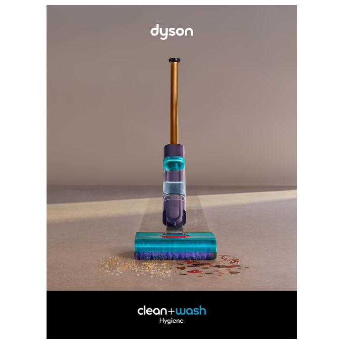 Dyson 432030-01 Clean+Wash Hygiene Lavapavimenti Secco e Bagnato Senza Filtro 45 min 4 Modalita' Autopulente colore Blu Rame