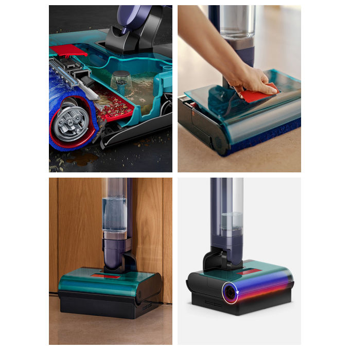 Dyson 432030-01 Clean+Wash Hygiene Lavapavimenti Secco e Bagnato Senza Filtro 45 min 4 Modalita' Autopulente colore Blu Rame