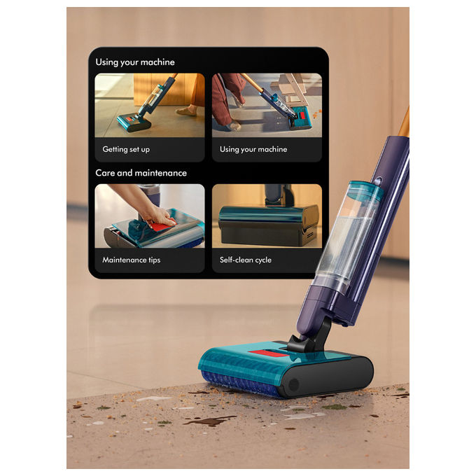 Dyson 432030-01 Clean+Wash Hygiene Lavapavimenti Secco e Bagnato Senza Filtro 45 min 4 Modalita' Autopulente colore Blu Rame