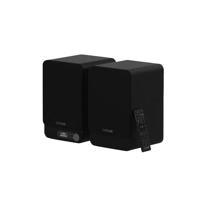 Pure Classic Active, microsistema stereo DAB+ FM, 80 W, Bluetooth 5.3, HDMI ARC, display OLED, nero rovere