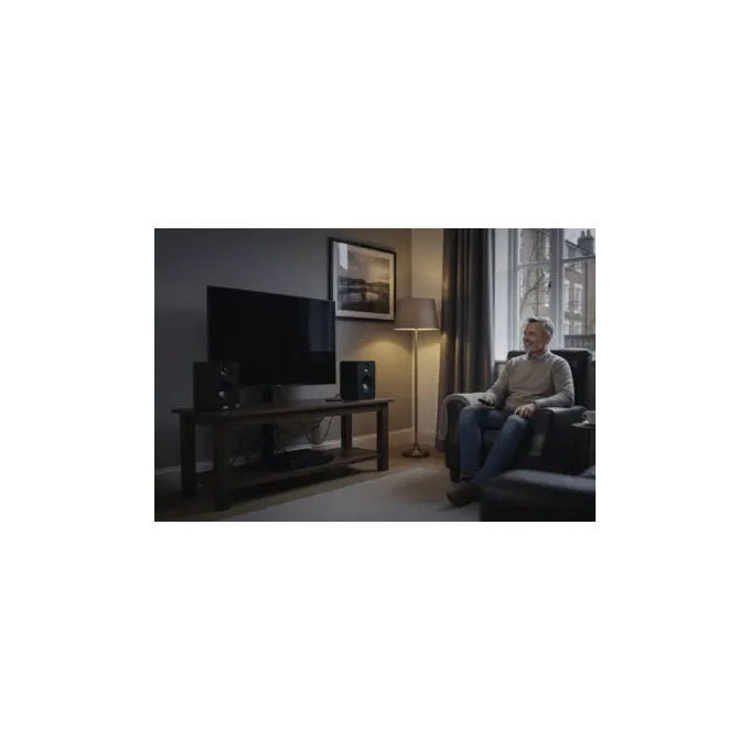 Pure Classic Active, microsistema stereo DAB+ FM, 80 W, Bluetooth 5.3, HDMI ARC, display OLED, nero rovere