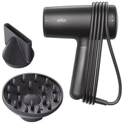 Braun asciugacapelli HD4.1, 2200 W, funzione ionica, 3 velocita', getto freddo, concentratore, nero