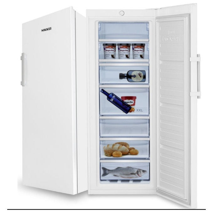 Nikkei KNCVN185E Congelatore Verticale 163 L 143 cm Classe E No Frost 5 cassetti colore Bianco