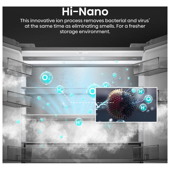 Hisense RQ768N4GVE Frigorifero Side-by-Side Libera Installazione 591 L Classe E Argento Vetro Nero