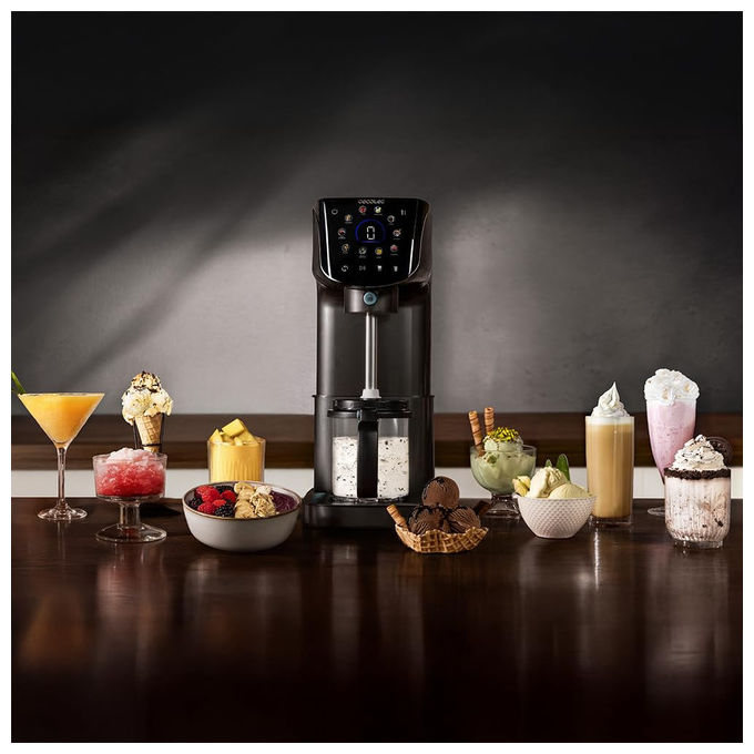 Cecotec gelatiera Gelatec 2100, 500W, 11 programmi, tecnologia CreamOn, touch screen, capacita' 2.1L, tarrine BPA free