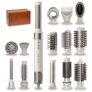 Cecotec A01EU01114727 AirGlam 14in1 Flex Asciugacapelli 1400W Tecnologia Coanda 14 Testine Ceramica e Cheratina colore Champagne