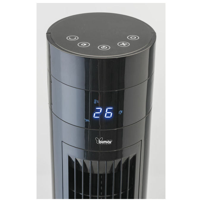 Bimar VC112 Ventilatore a Torre 112 cm 50 W 3 velocita' oscillante timer 12h telecomando touch colore Nero