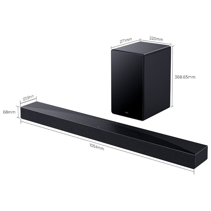 TCL Q65H Soundbar 5.1 canali 580W Dolby Atmos DTS:X RAY·DANZ Subwoofer Wireless Bluetooth 5.3 HDMI eARC colore Nero