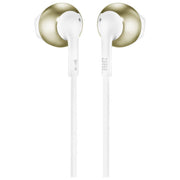 JBL Tune 205 auricolari in-ear cablati, microfono integrato, Jack 3.5 mm, Pure Bass, champagne oro