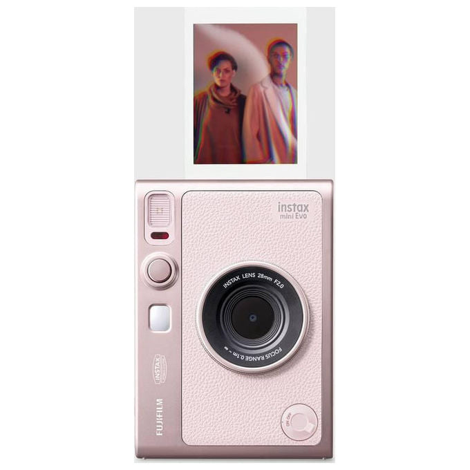 Fujifilm MINI EVO Instax mini Evo Fotocamera Istantanea Ibrida LCD 3'' 10 Effetti Lente e Film Bluetooth colore Gentle Rose