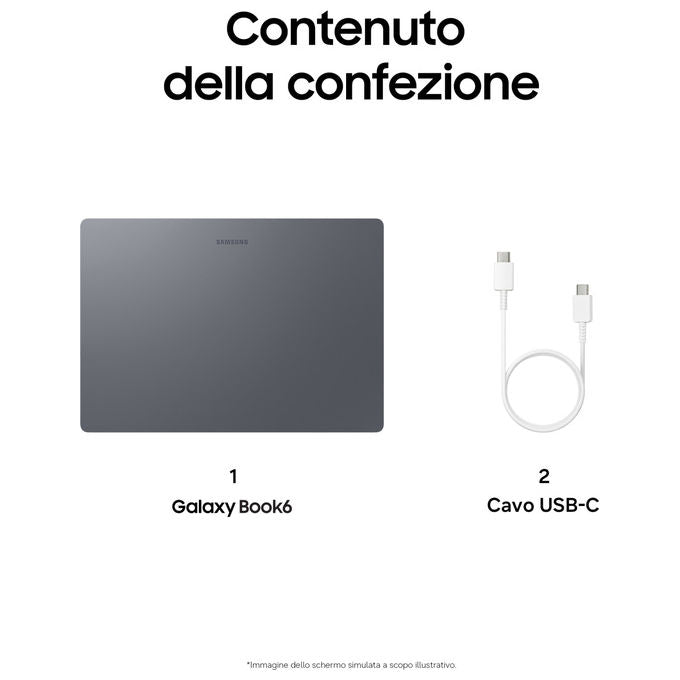 Samsung NP760VJGKG3IT Galaxy Book6 Notebook Intel Core Ultra 7 355 16GB 512GB SSD Grigio