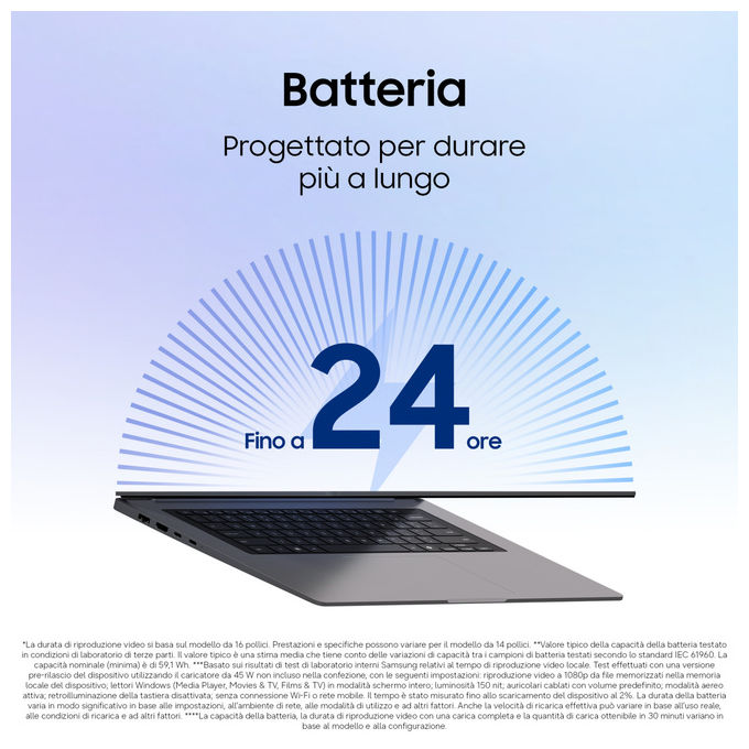 Samsung NP760VJGKG3IT Galaxy Book6 Notebook Intel Core Ultra 7 355 16GB 512GB SSD Grigio
