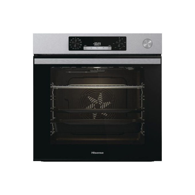 Hisense forno da incasso multifunzione BSA66211AX, 77 L, classe A, vapore AquaClean, AirFry, modalita' pizza, acciaio inox