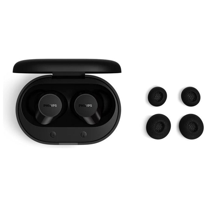 Philips auricolari true wireless TAT1300BK-00, in-ear, Bluetooth 6.0, autonomia 18 h, ricarica USB-C, IPX4, nero