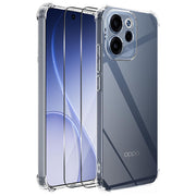 Sbs pellicola protettiva in vetro temperato full cover, Oppo Reno 15F e 15FS, antigraffio, bordo in silicone nero, angoli arrotondati